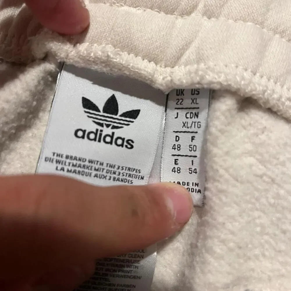 adidas cream sweatpants